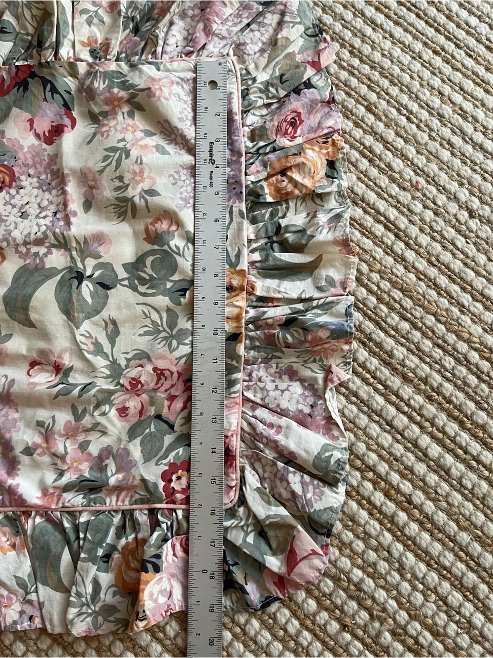 Ralph Lauren Floral Chintz 16” Pillow Covers Ruffle Trim